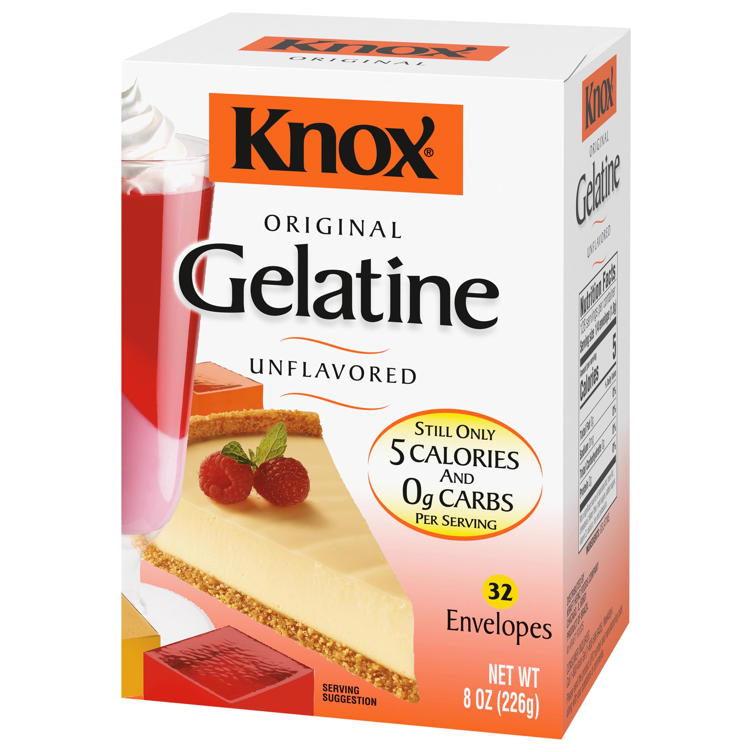 Knox gelatin used as cheesecake base for a stable set