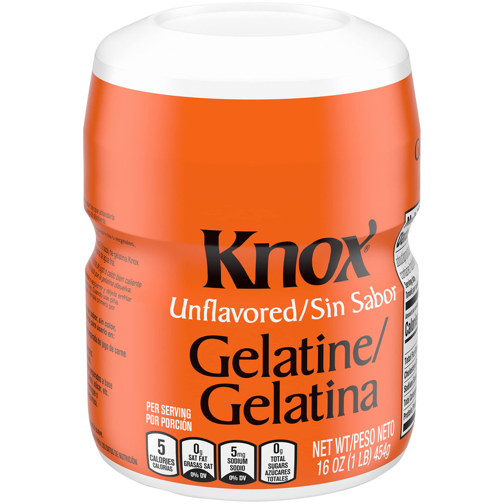 Knox Gelatin blooming in cold water to start a smooth gel.