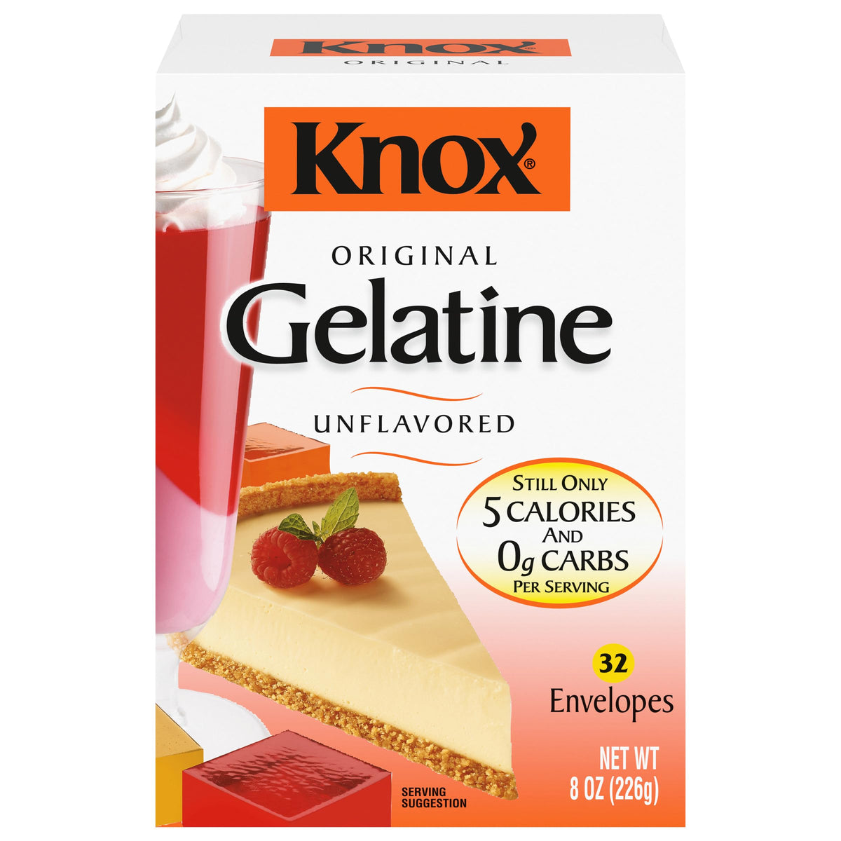Knox Original Unflavored Gelatin box ready to inspire versatile desserts