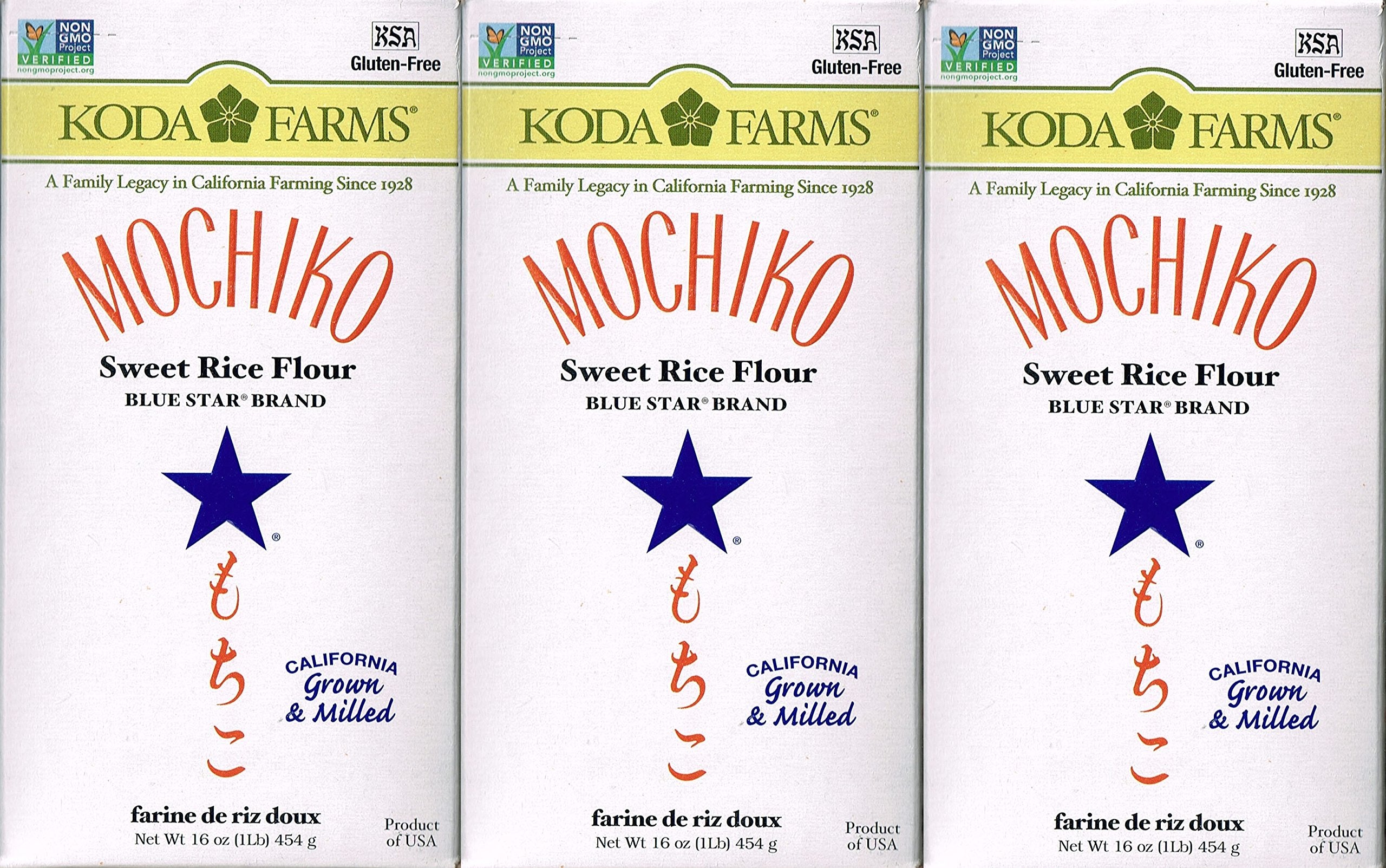 Koda Farms Mochiko Sweet Rice Flour 3-pack bag, ideal for versatile recipes
