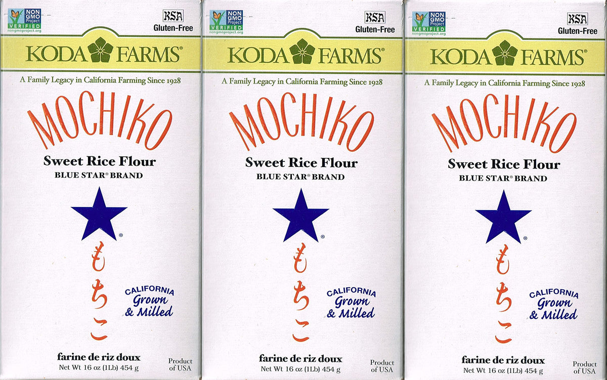 Koda Farms Mochiko Sweet Rice Flour 3-pack bag, ideal for versatile recipes