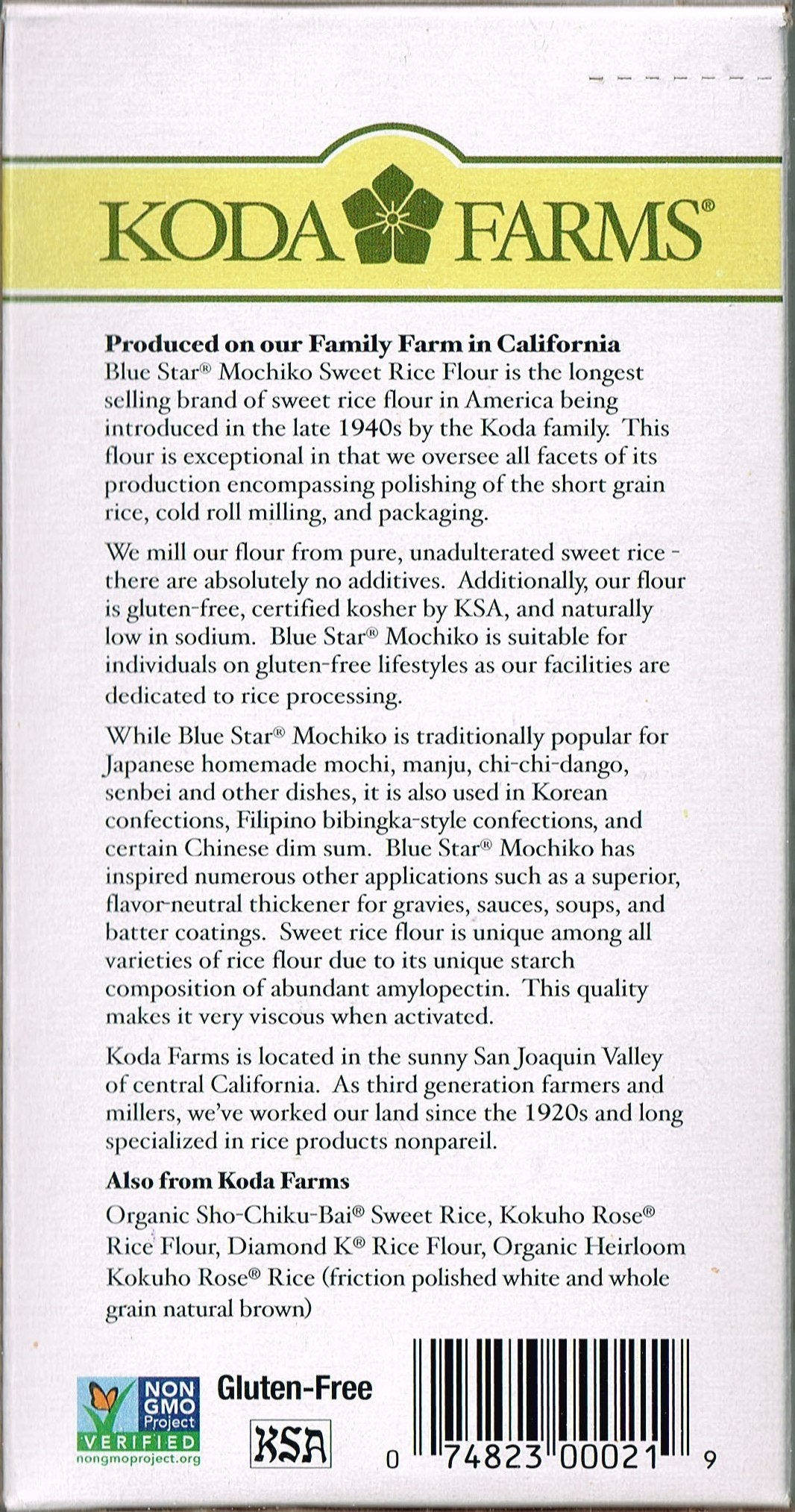 Three-pack Mochiko flour from Koda Farms, convenient pantry staple