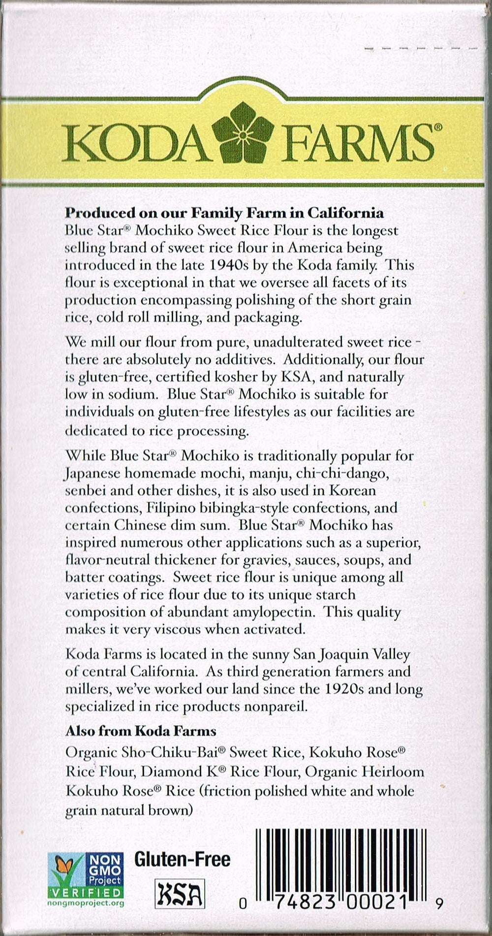 Three-pack Mochiko flour from Koda Farms, convenient pantry staple