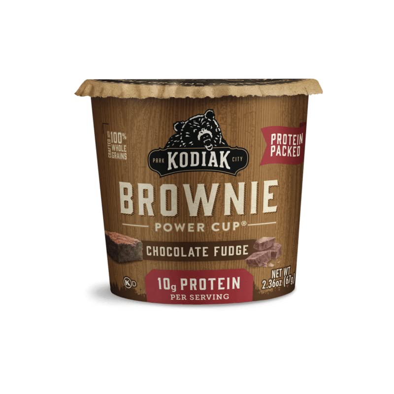 Kodiak Cakes Chocolate Fudge Brownie in a Cup pack of 12 ready-to-eat treats