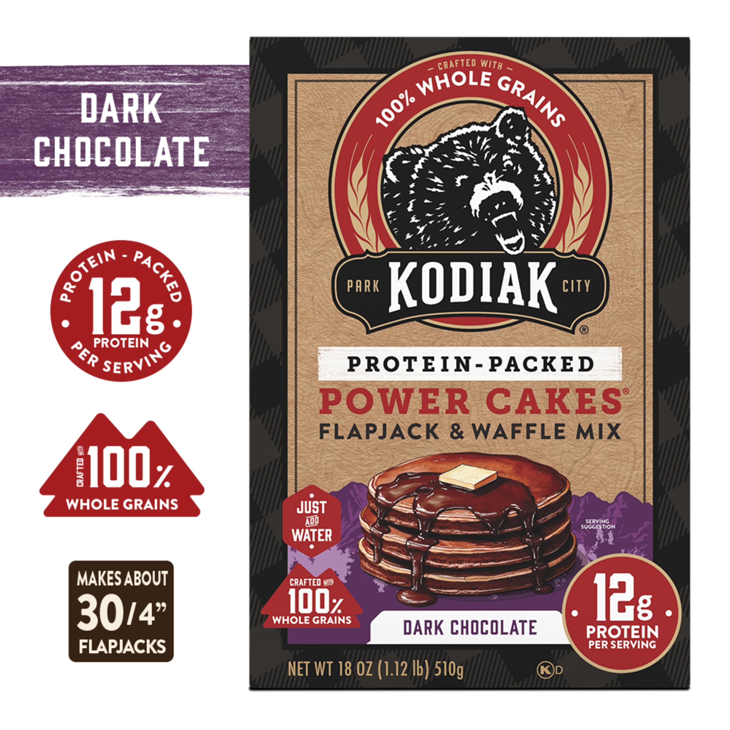 Milk boosts protein when prepared with Kodiak Cakes mix for breakfast.