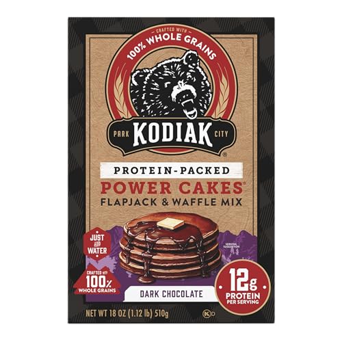 Kodiak Cakes ingredients spread showing whole grains and protein-rich mix.