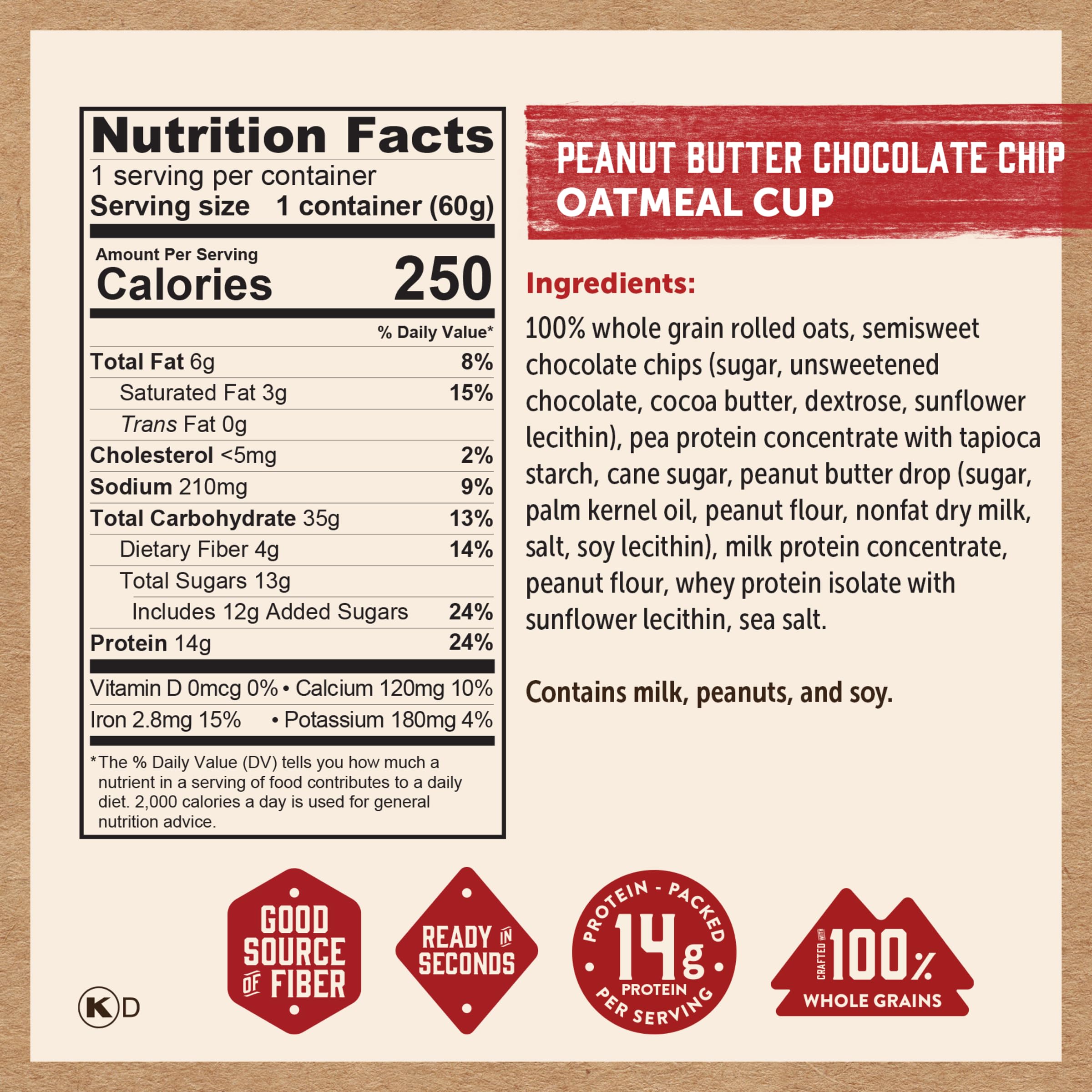 Kodiak Cakes Oatmeal Cup with water ready to mix for a quick breakfast.