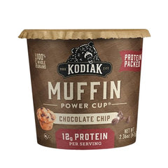 Kodiak Cakes Minute Muffins Chocolate Chip close-up—semisweet chips add gentle sweetness