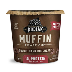 Kodiak Cakes Minute Muffins front-of-pack with double dark chocolate flavor.