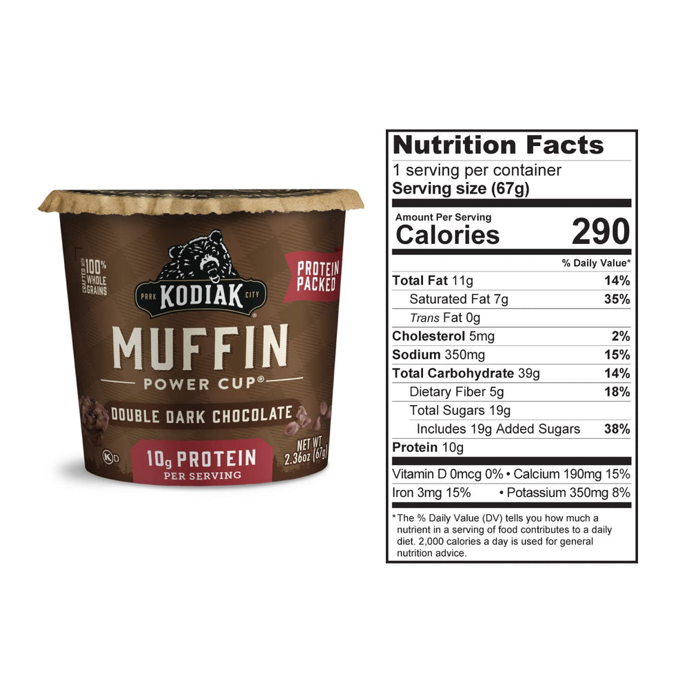 Kodiak Cakes Minute Muffins microwave cup ready in minutes for busy mornings.