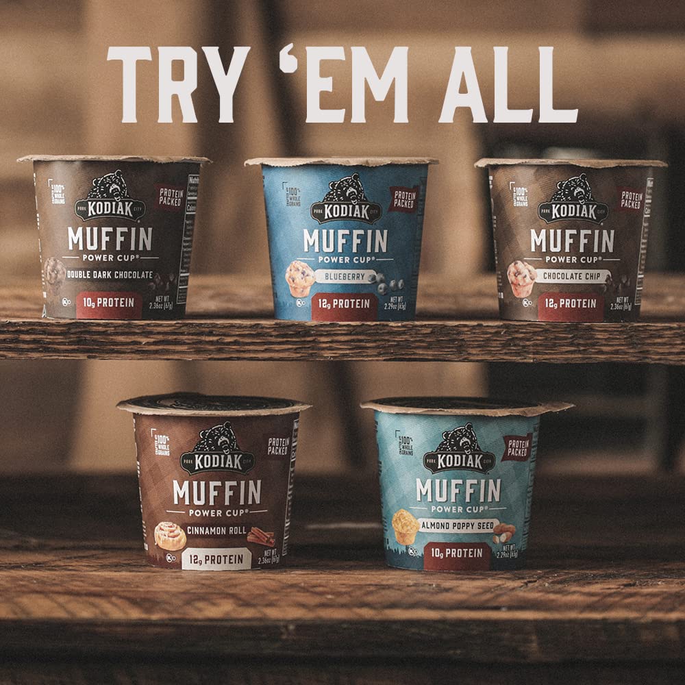 Kodiak Cakes Minute Muffins provide 100 percent whole grains for a protein rich snack.