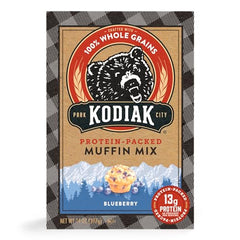 Kodiak Cakes muffin blueberry close-up showing real blueberries