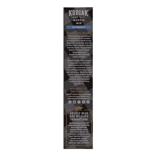 Kodiak Cakes muffin blueberry dry mix bag ready for quick breakfast