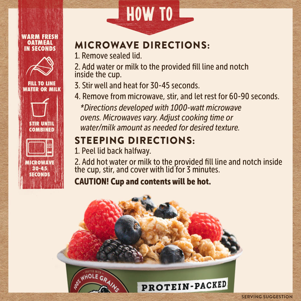 Kodiak Cakes on-the-go breakfast options in a cup