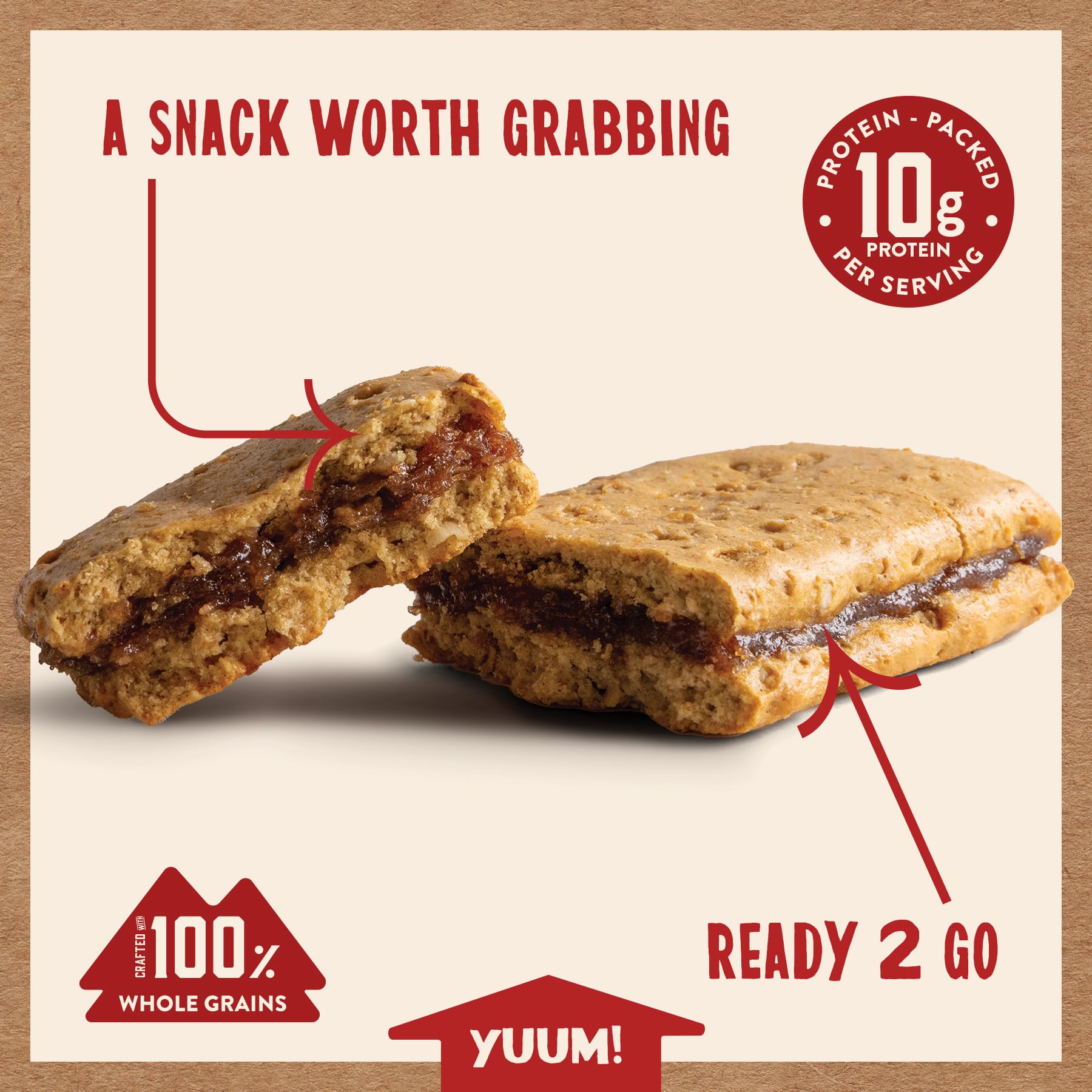 Kodiak Cakes snack fits gym bag or office desk for quick fuel.
