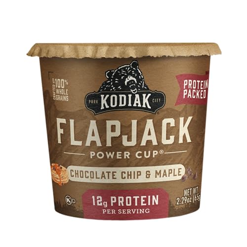 Kodiak Cakes Pancake On The Go ingredients label highlights non-GMO and natural flavors.