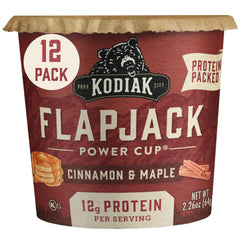 Kodiak Cakes Pancake On the Go Cinnamon Maple 12-pack front view, quick breakfast option