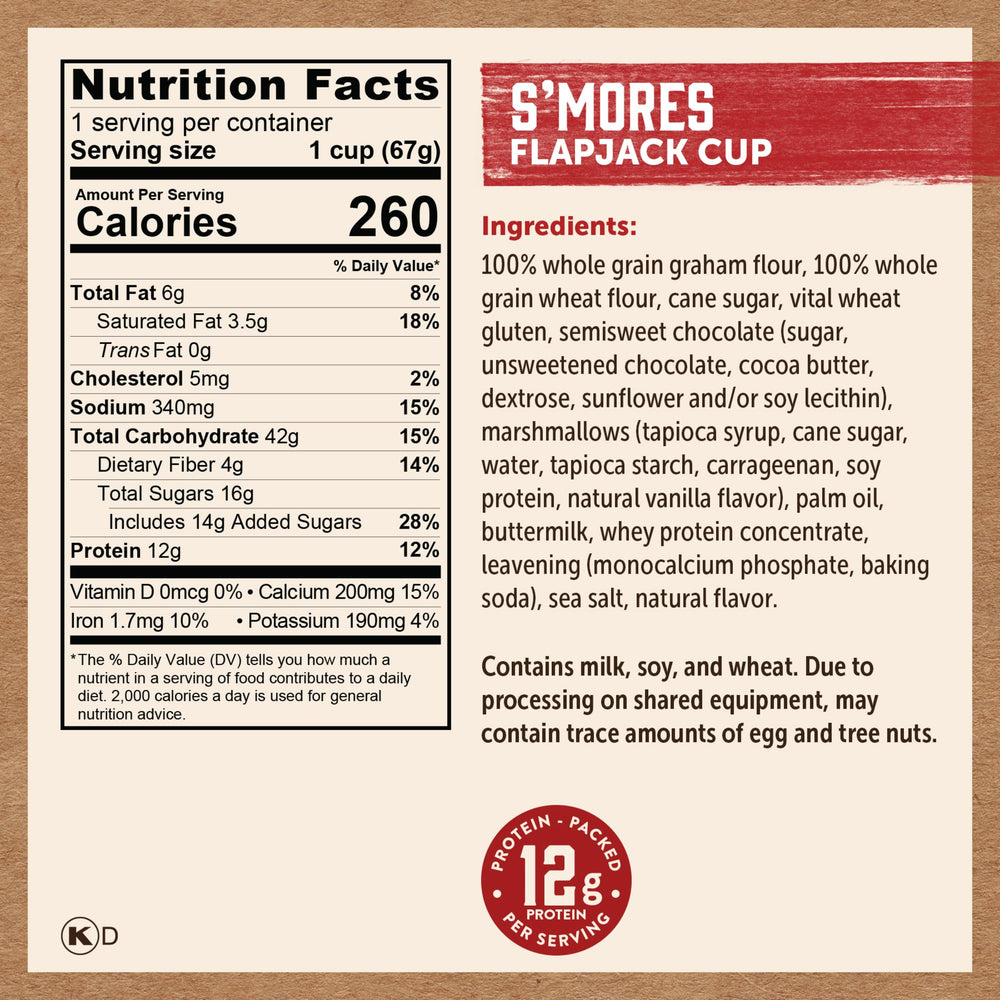 Kodiak Cakes Pancake On the Go S'mores microwave step demonstrates quick prep.