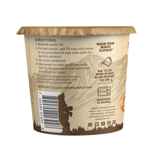 Kodiak Cakes Pancake On the Go S'mores packaging close-up conveys value and 12-pack convenience.