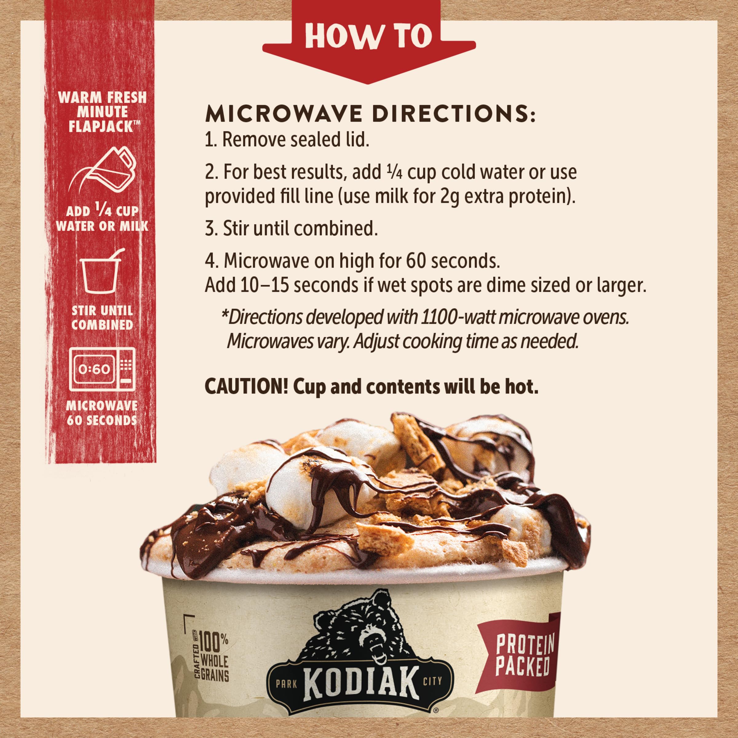 Kodiak Cakes Pancake On the Go S'mores snack-time moment ideal for quick bites.