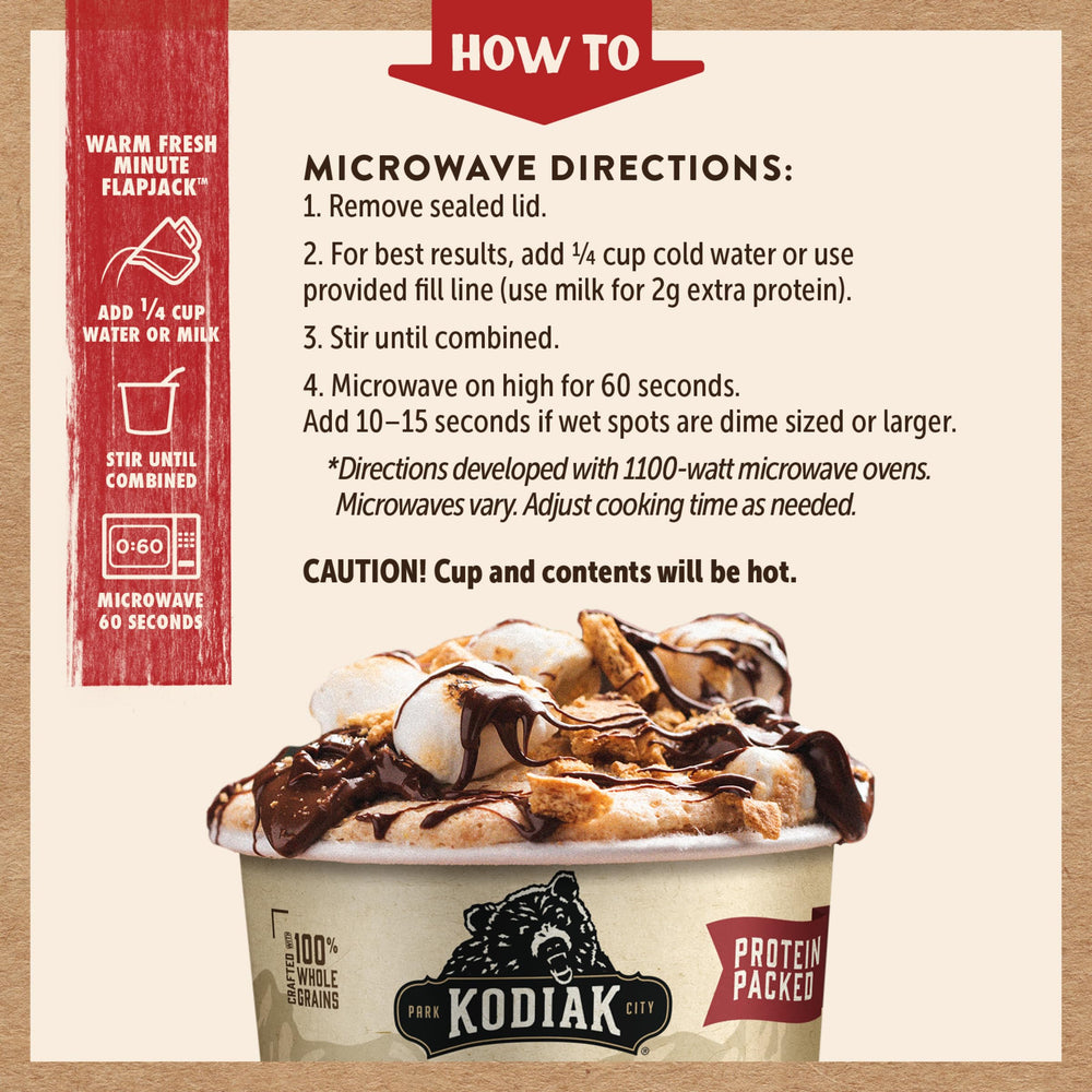 Kodiak Cakes Pancake On the Go S'mores snack-time moment ideal for quick bites.