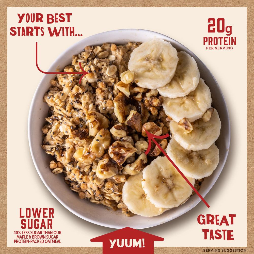 Kodiak Cakes Peak Banana Nut Oatmeal aroma with oats and nuts.