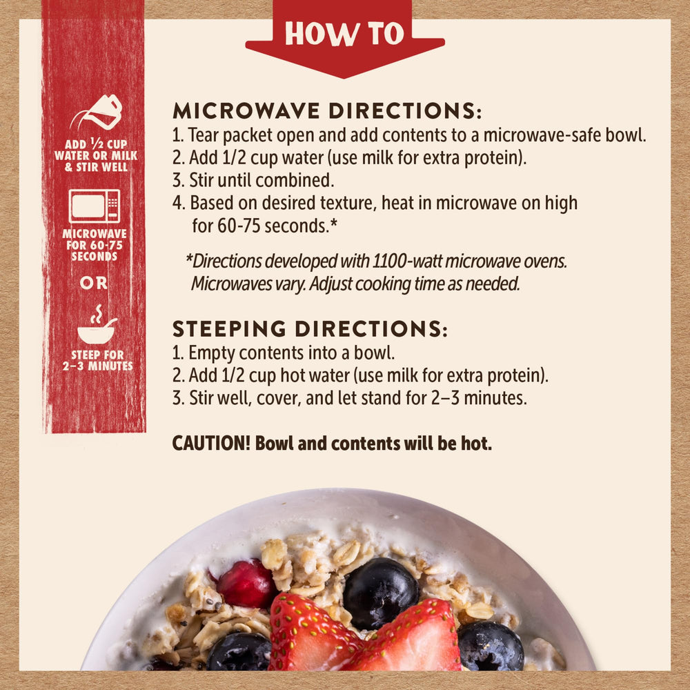 Ingredients panel hints at 100% whole grains in Kodiak Cakes Peak.