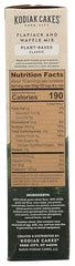 Kodiak Cakes Plant-Based Flapjack Mix label with nutrition panel