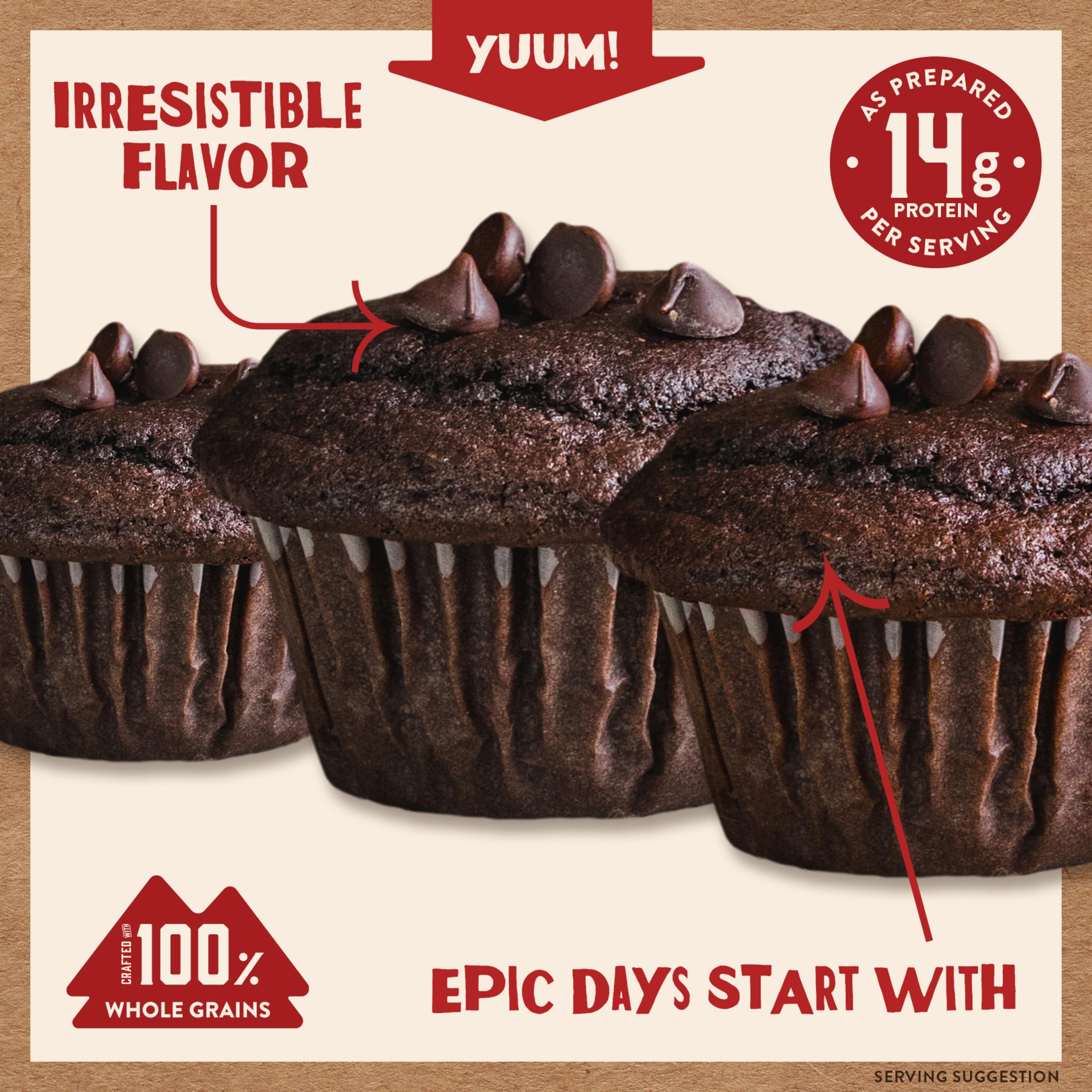 Kodiak Cakes Power Bake box made from recycled paper.