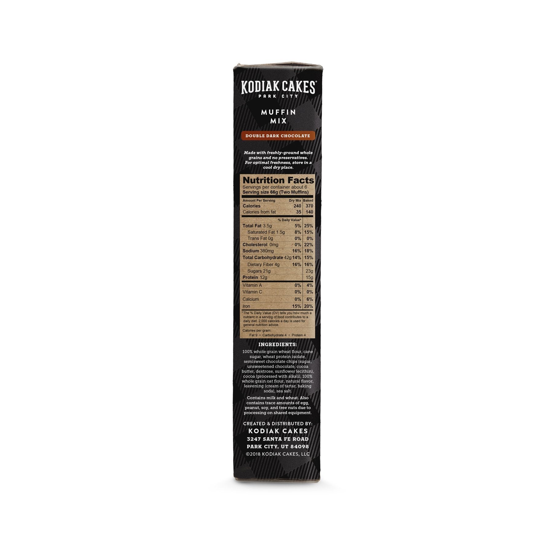 Power Bake batter portion revealing rich chocolate batter for quick, high-protein muffins.