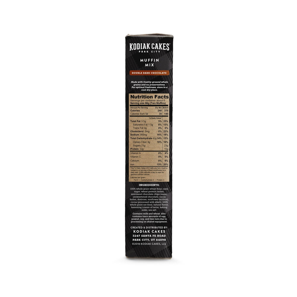 Power Bake batter portion revealing rich chocolate batter for quick, high-protein muffins.