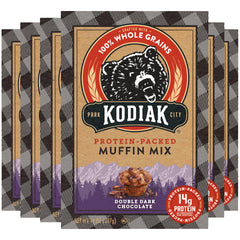 Kodiak Cakes Power Bake muffin mix Double Dark Chocolate pack of six for easy breakfasts.