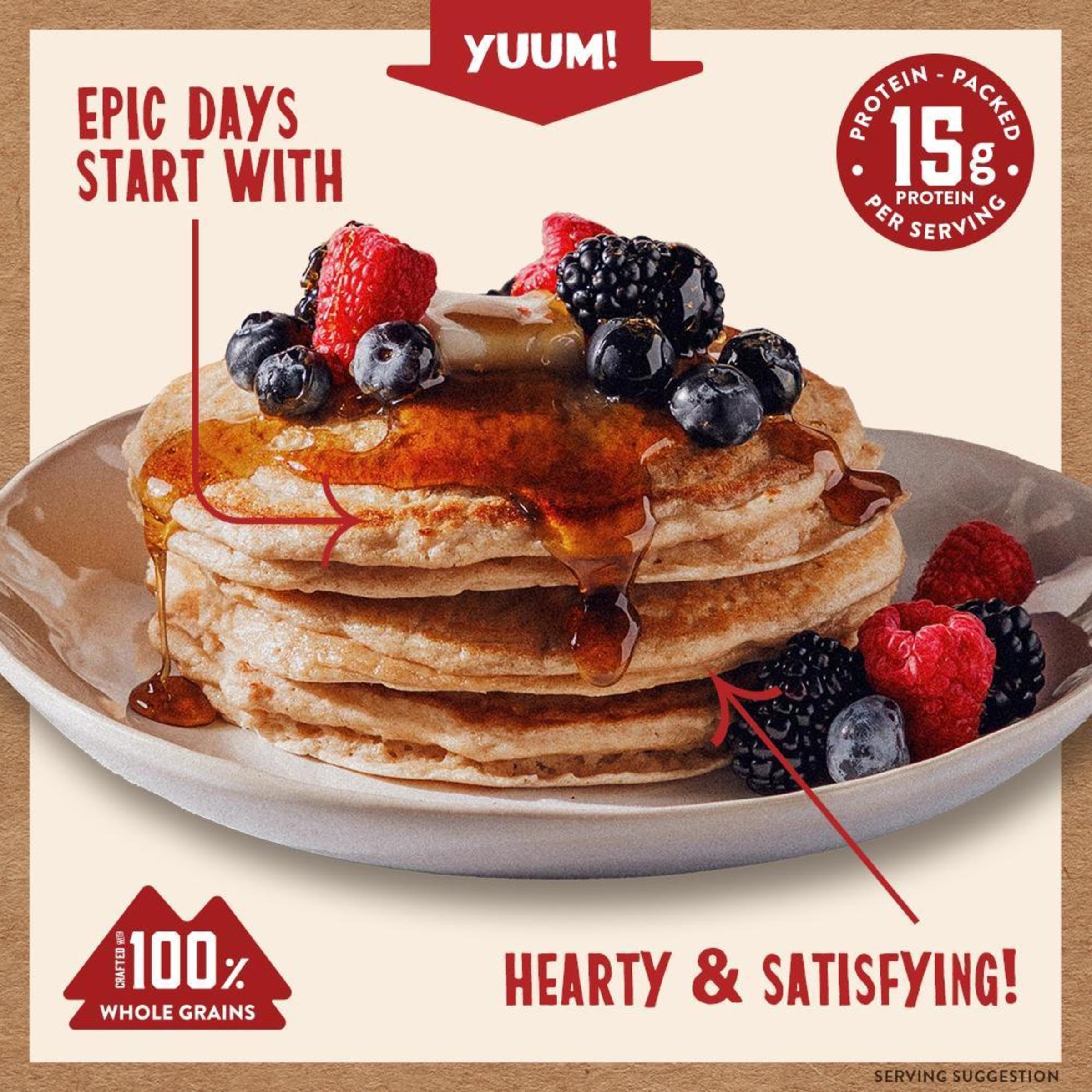 Kodiak Cakes Power Cakes eco-friendly box made from recycled paper