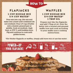 Kodiak Cakes Power Cakes chocolate chip batter ready to pour for a filling morning.