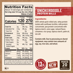 Kodiak Cakes Snickerdoodle dry mix close-up highlighting wholesome ingredients.