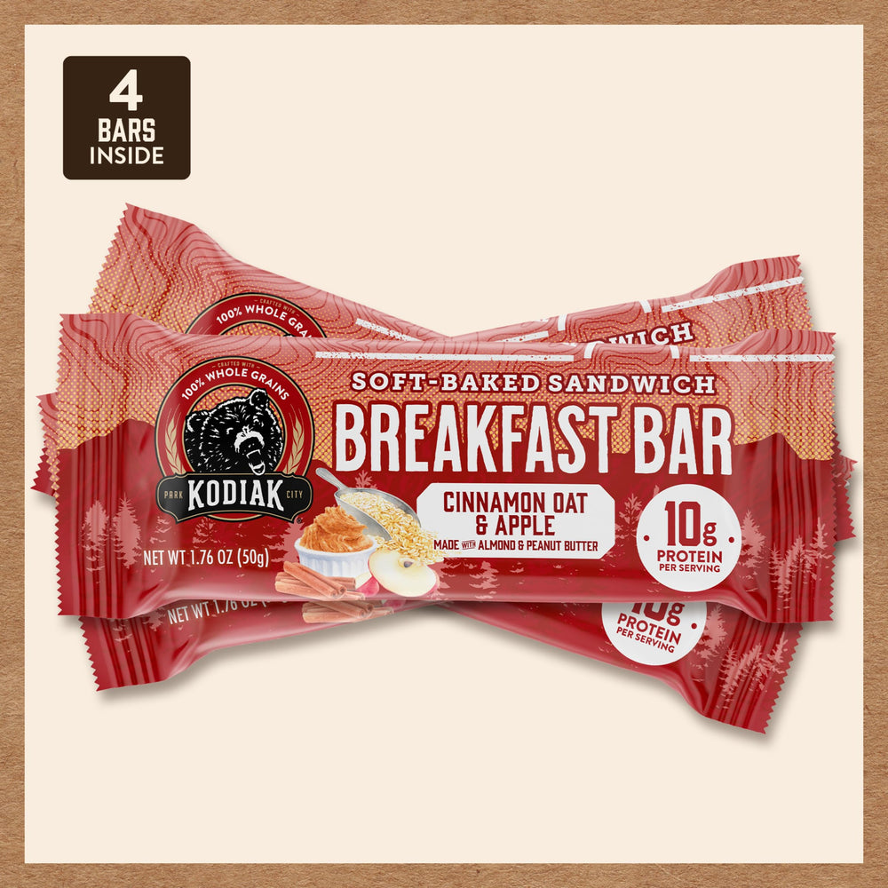 Kodiak Cakes Cinnamon Oat & Apple bar trail-side snack choice