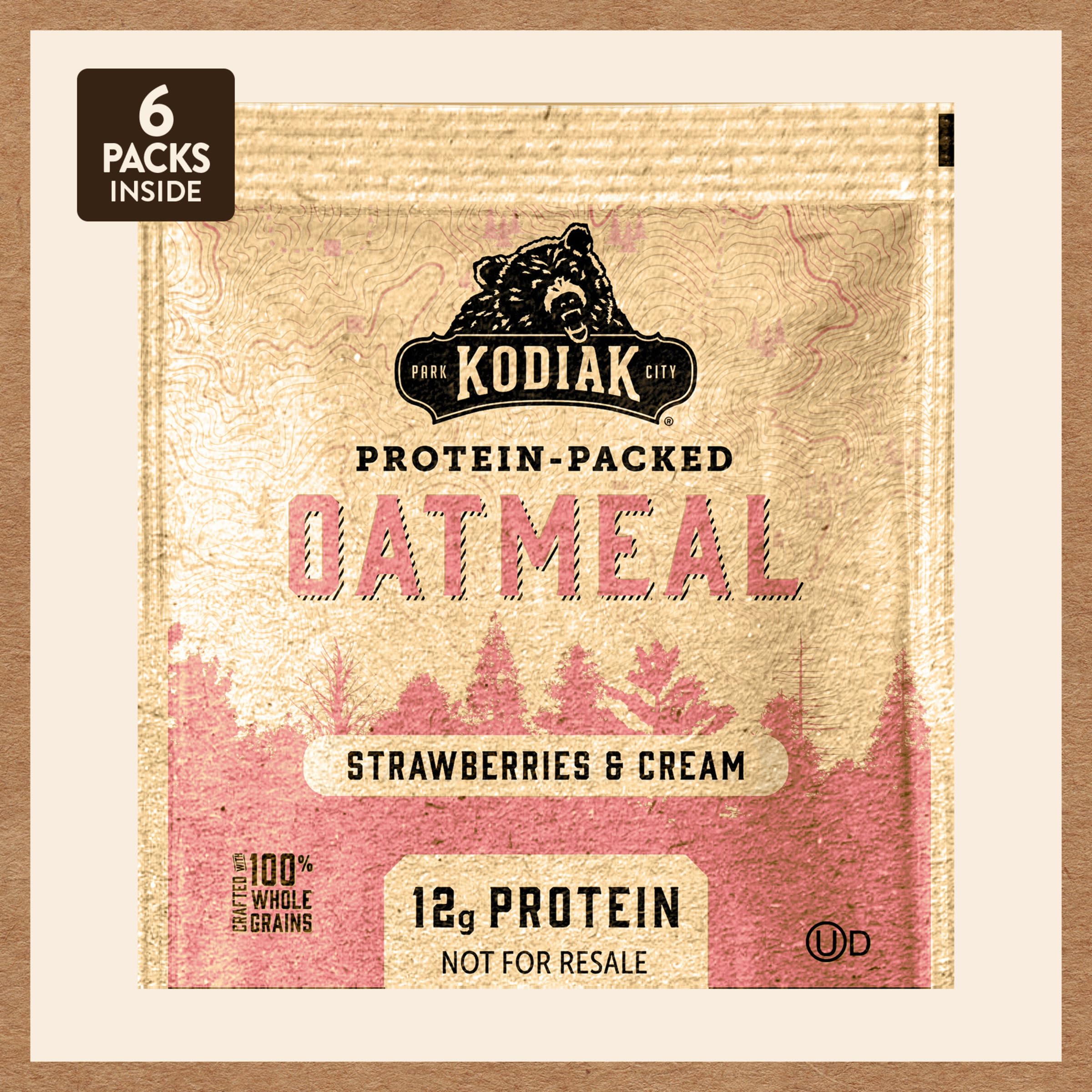 Creamy Kodiak Strawberries & Cream oats in a bowl