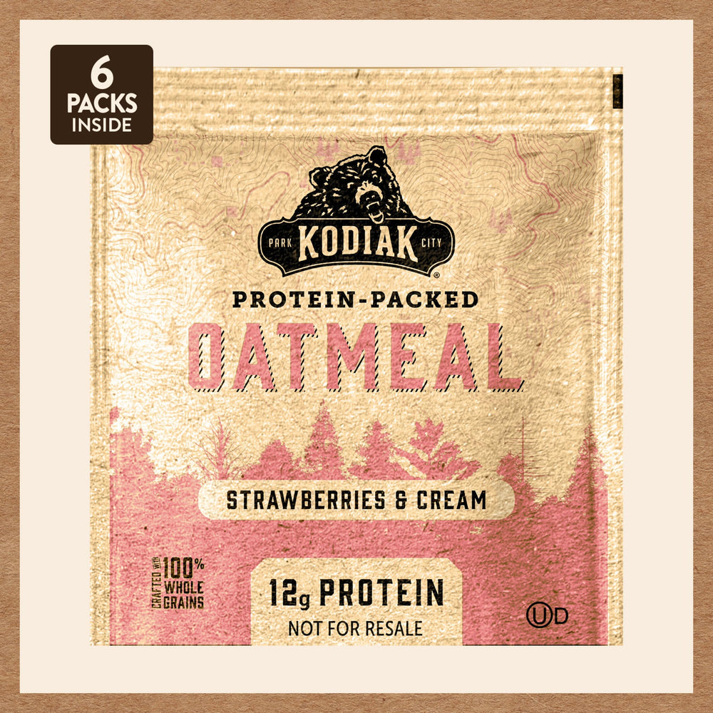 Creamy Kodiak Strawberries & Cream oats in a bowl