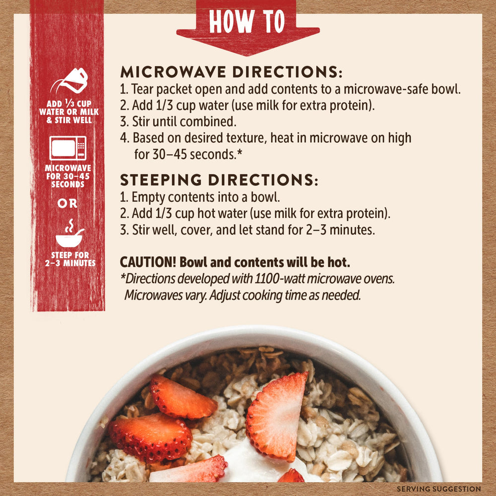 Spoonful of Kodiak Strawberries & Cream oatmeal for breakfast