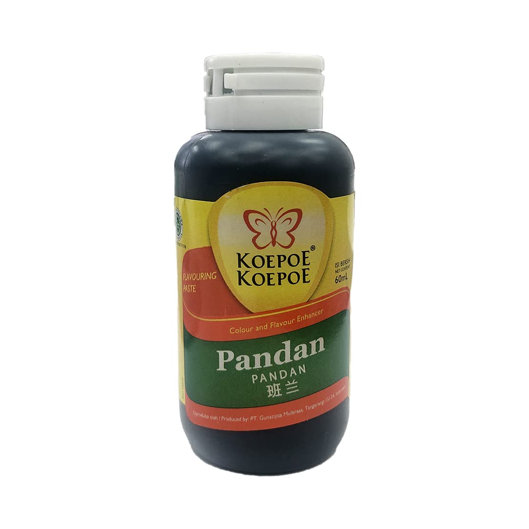 Koepoe Koepoe Pandan Flavoring Paste front view enhances desserts with pandan aroma.