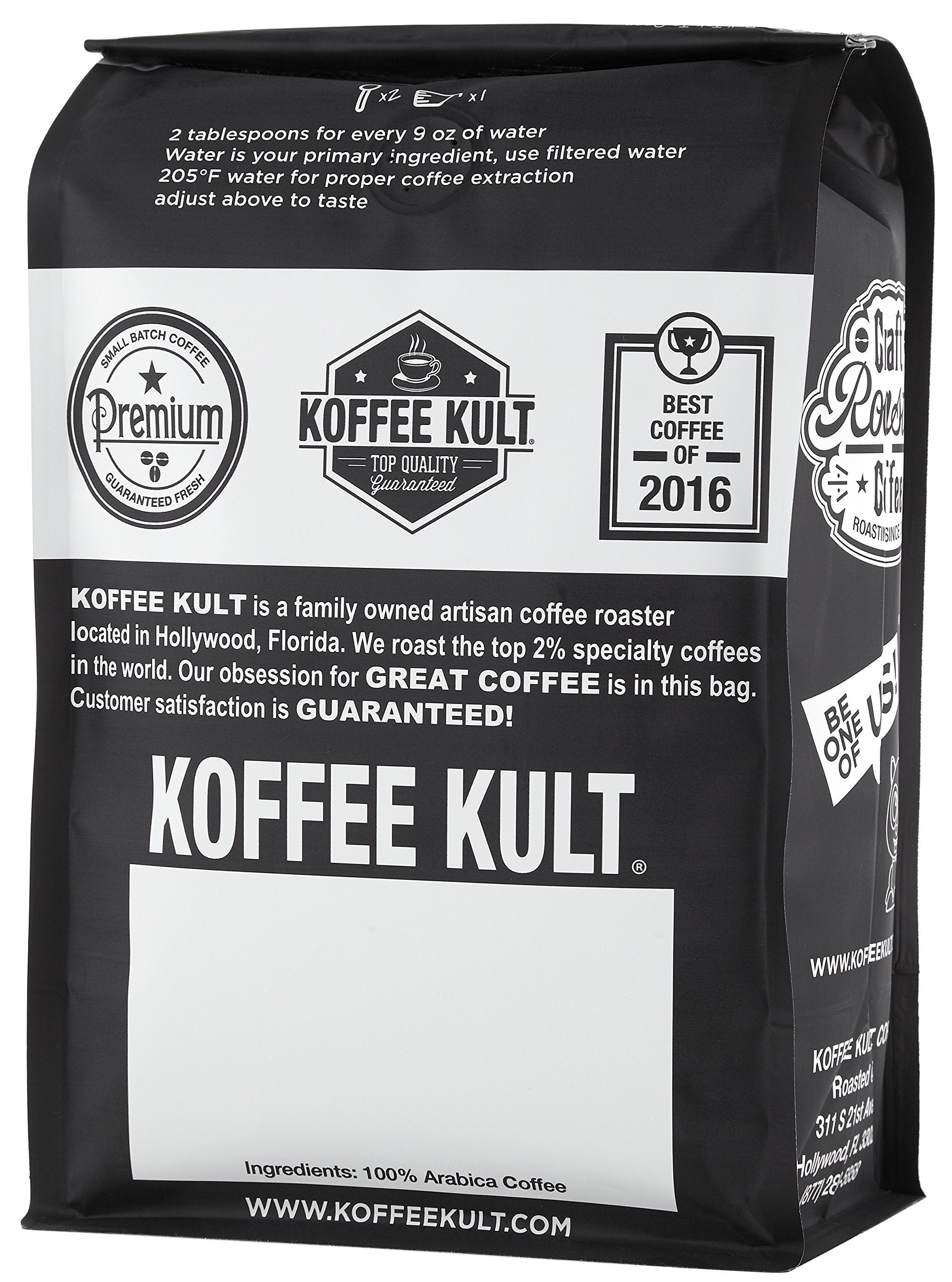 Koffee Kult 100 percent arabica beans for balanced, clean flavor