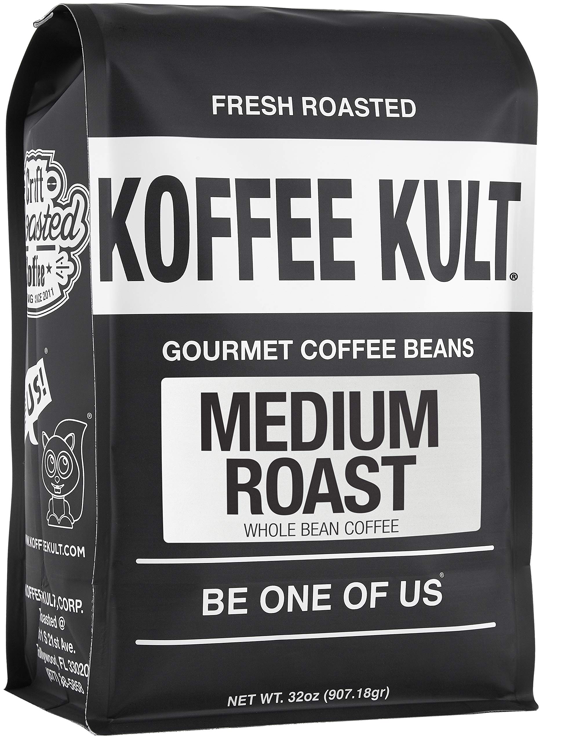 Koffee Kult Medium Roast whole beans for a smooth daily cup