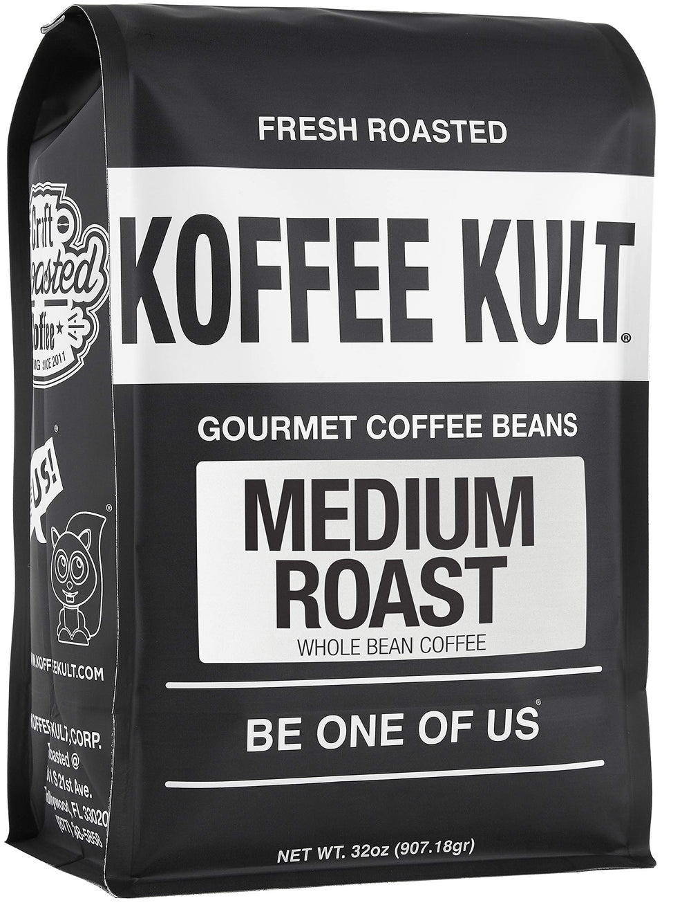 Koffee Kult Medium Roast whole beans for a smooth daily cup