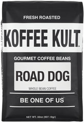 Koffee Kult Road Dog Dark Roast aroma bursting from the cup.