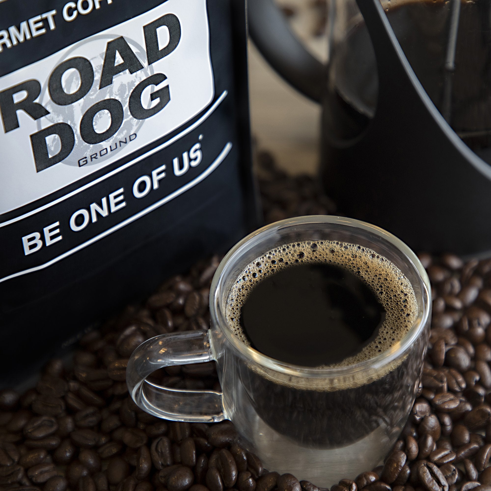 Koffee Kult Road Dog Dark Roast Hollywood Florida roaster ambiance.