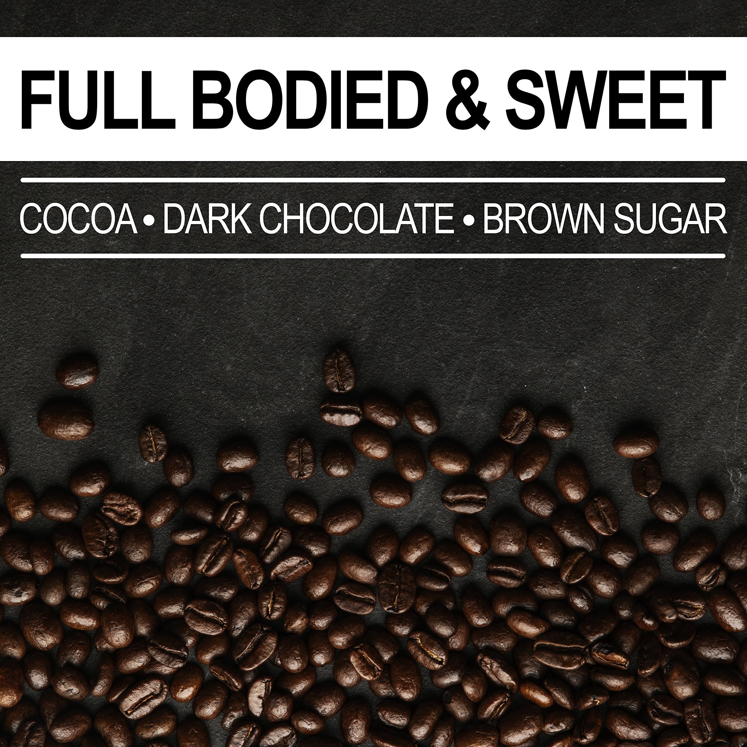 Koffee Kult Road Dog Dark Roast packaging closeup emphasizes quality.