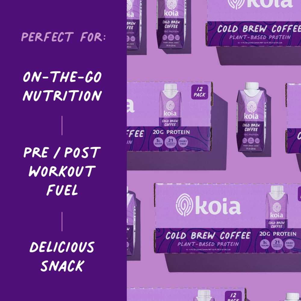 Koia 6g prebiotic fiber shake supports digestive comfort during busy days