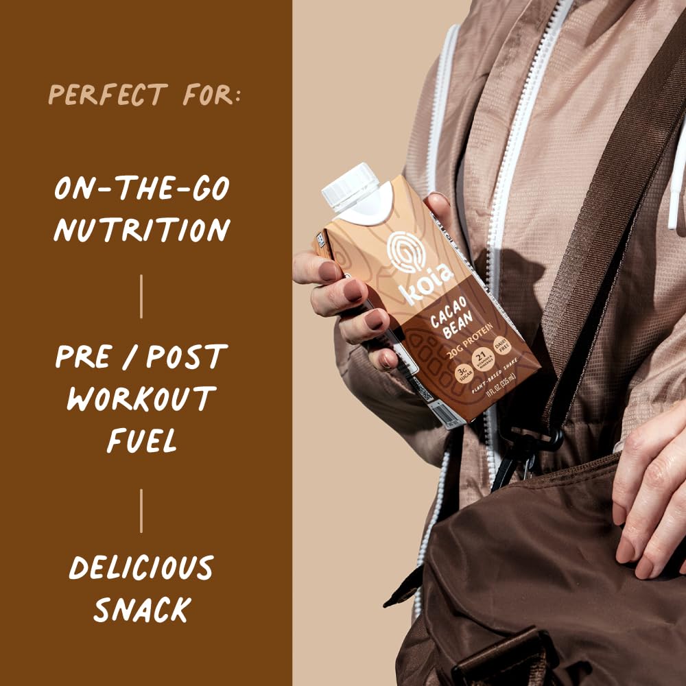 Koia 6g prebiotic fiber close-up highlighting digestive support potential.