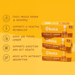 Koia ingredient closeup shows plant-based protein sources in the blend.