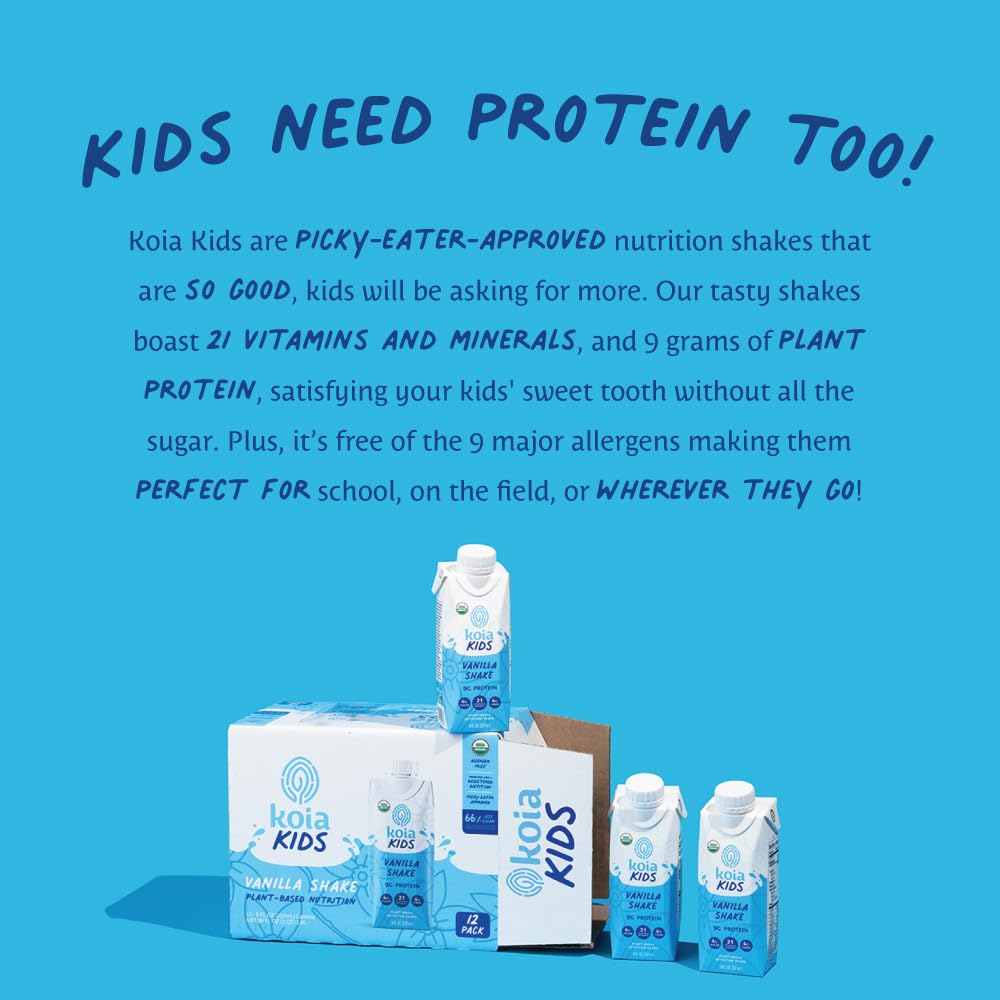 Creamy vanilla texture inviting daily enjoyment from Koia Kids shake.